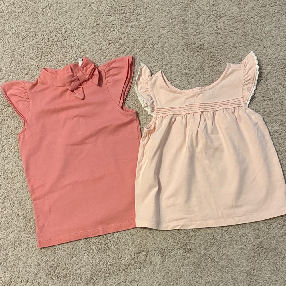 Janie and Jack Pink and Light Pink Kids Blouses